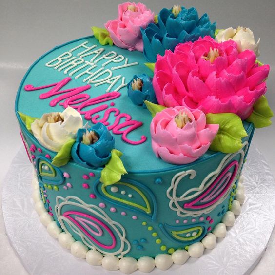 Buttercream Floral Birthday Cake