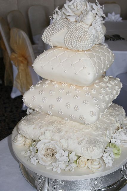 Elegant Pillow Wedding Cake