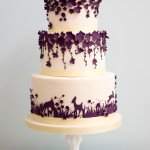 Enchanted Forest Purple Wedding Cake