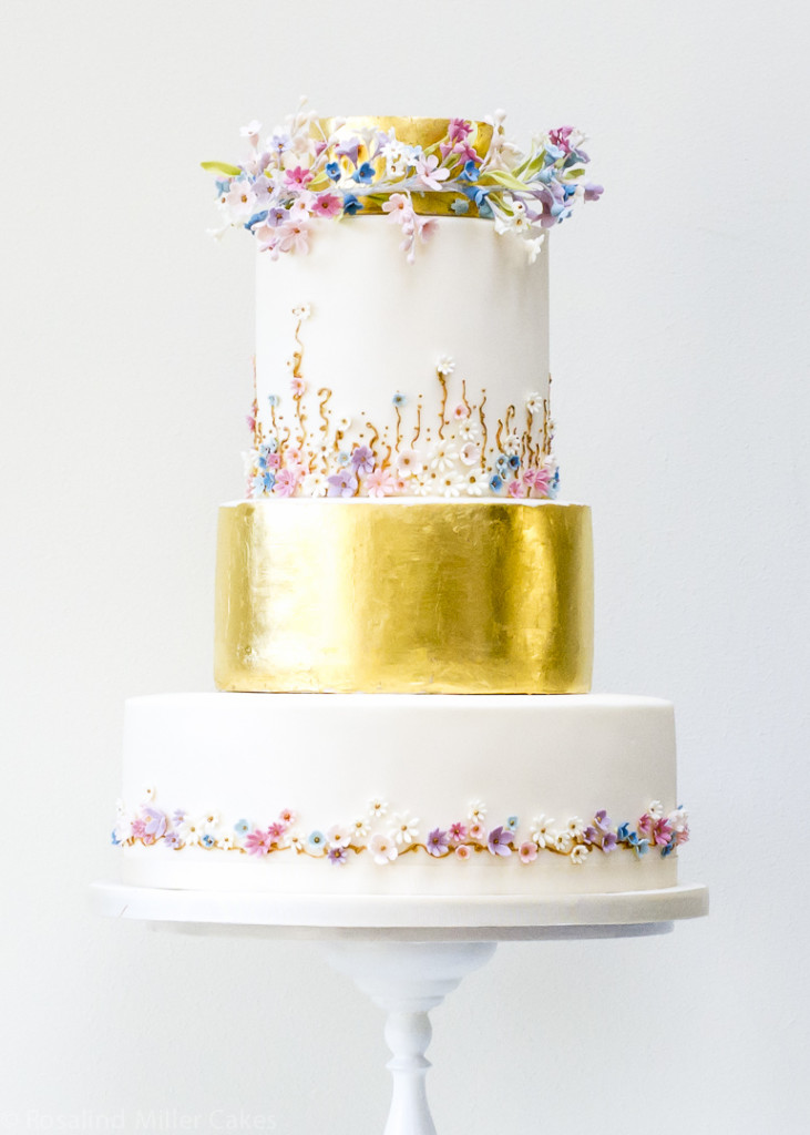 Golden Meadows Wedding Cake