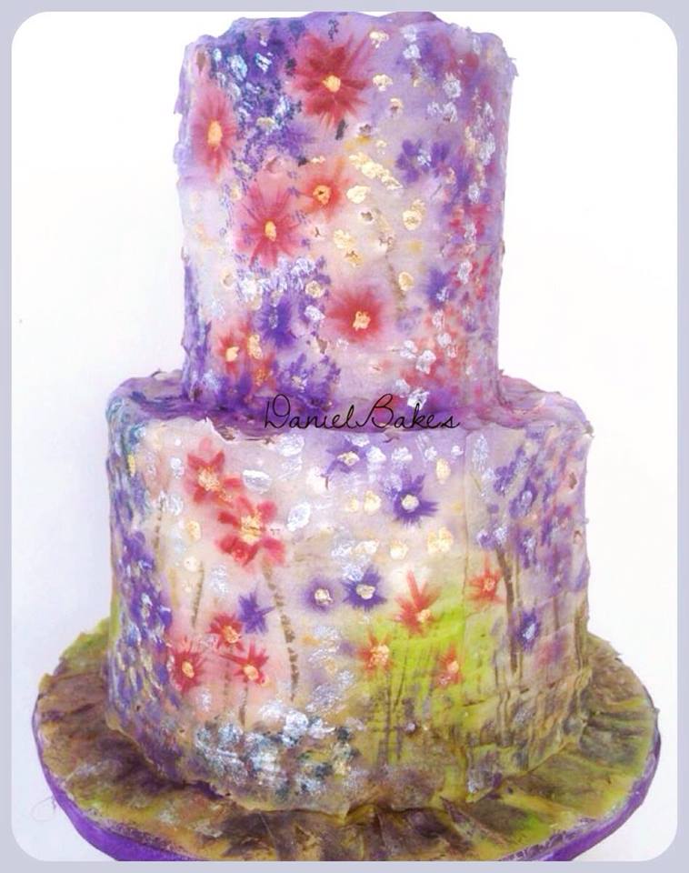 Hand Painted Meadows Cake by Daniel Guiriba