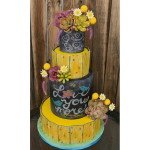 Rustic Chalkboard Cake