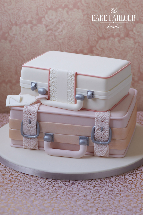 Stacked Suitcases Cake