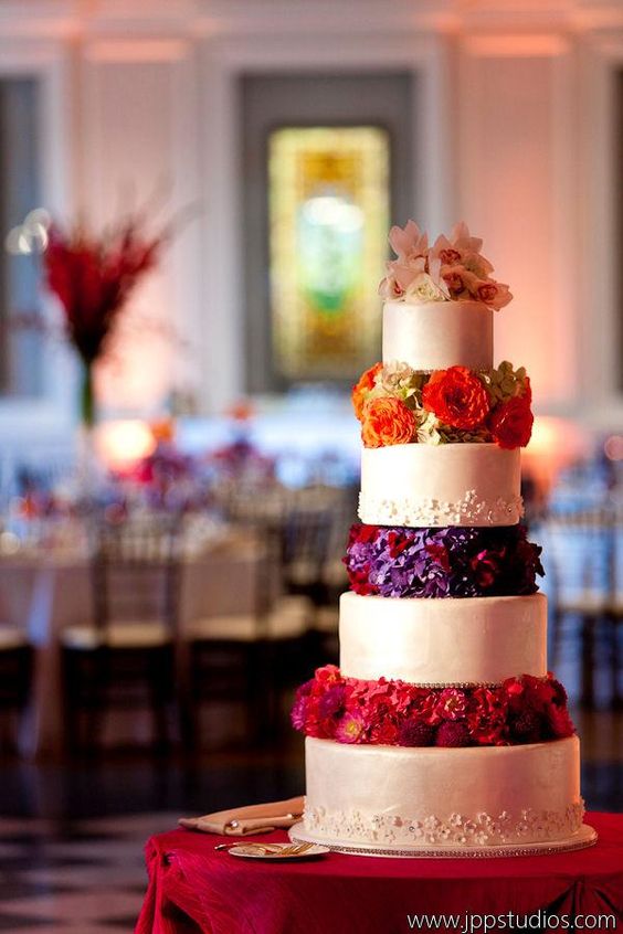 Tower of Roses Cake