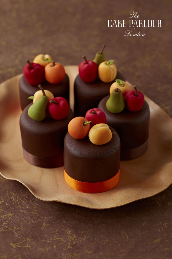 Chocolate Fruit Minicakes by Cake Parlour