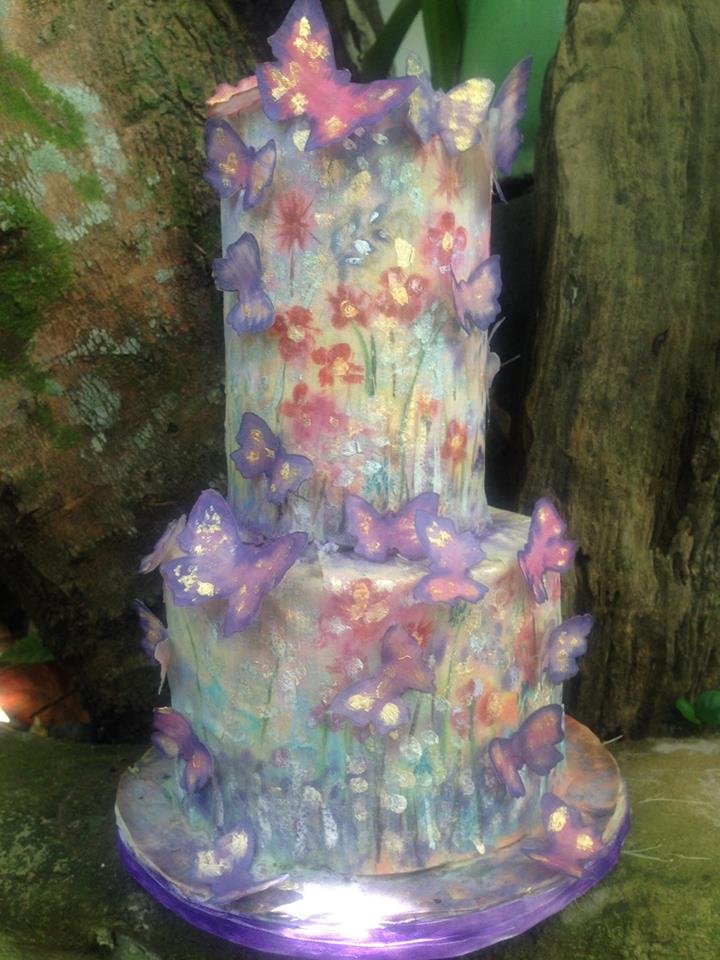 Spring Butterflies Themed Cake by Daniel Guiriba‎