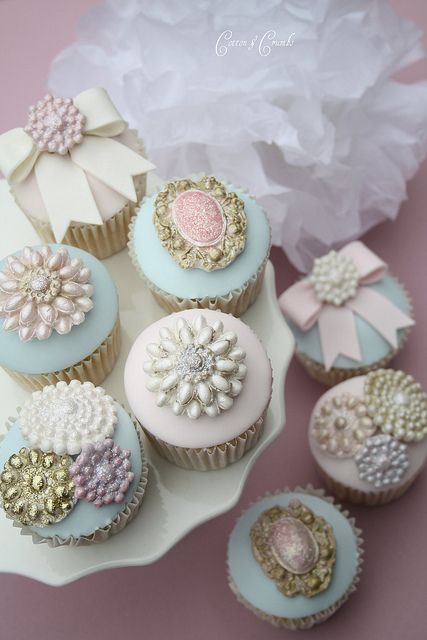 Brooch cupcakes Photo by Cotton and Crumbs on Flickr