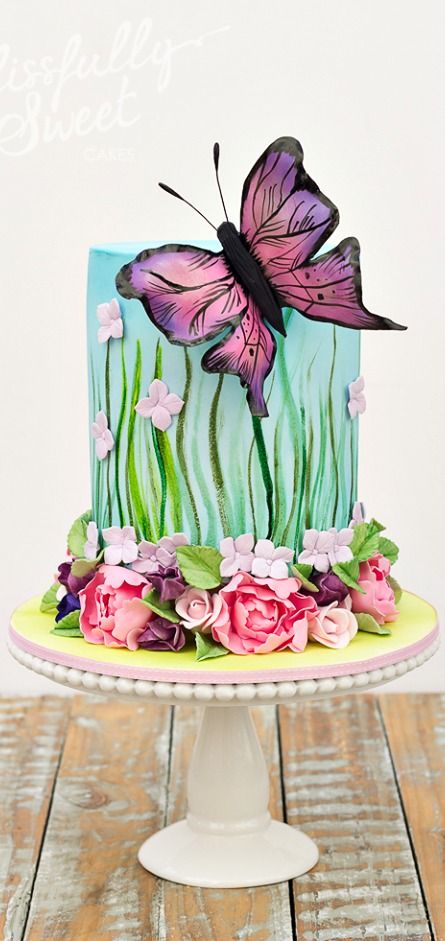 Butterfly Garden Cake