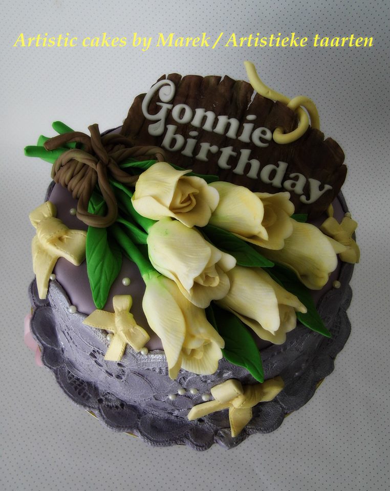 Cake with Flowers by Artistic Cakes by Marek - Artistieke taarten