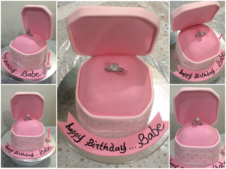 Engagement or Birthday Surprise Cake by Myra Tamayo