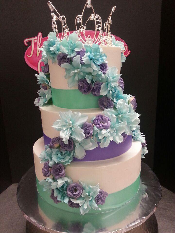 Tiffany Blue and Lavander Cake