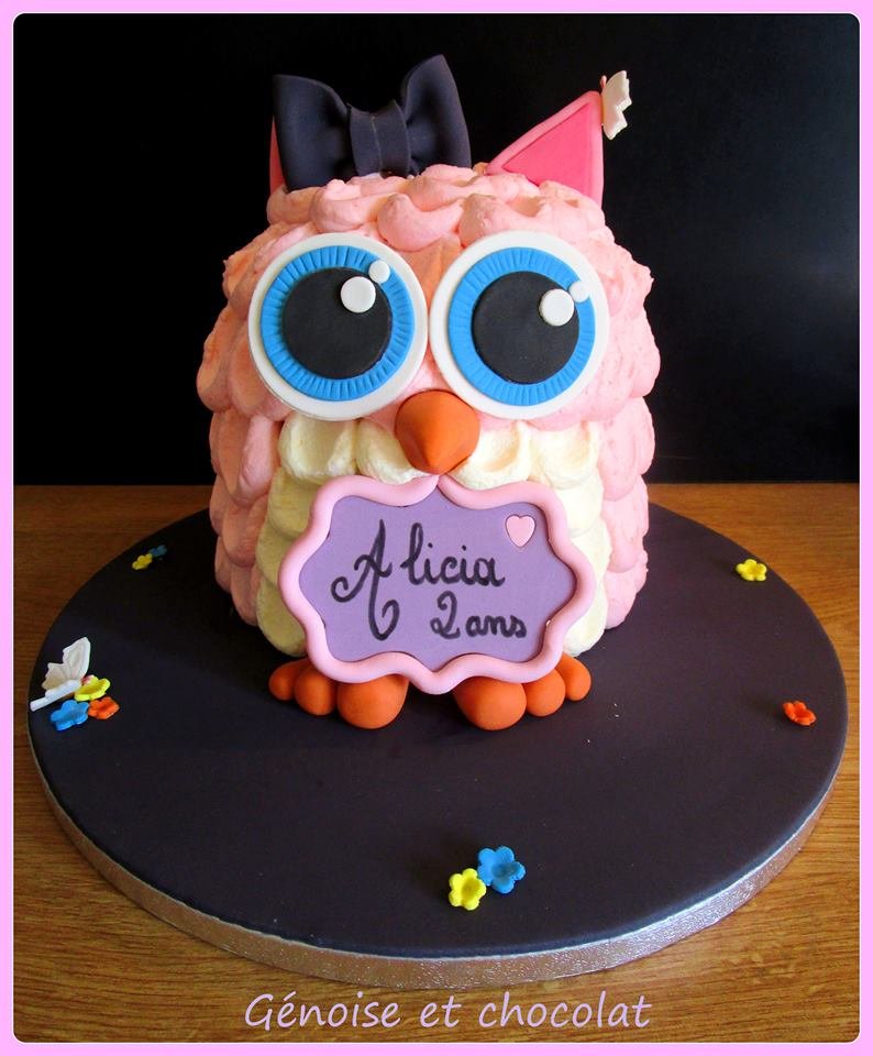 Owl Creamy Cake by Génoise et Chocolat