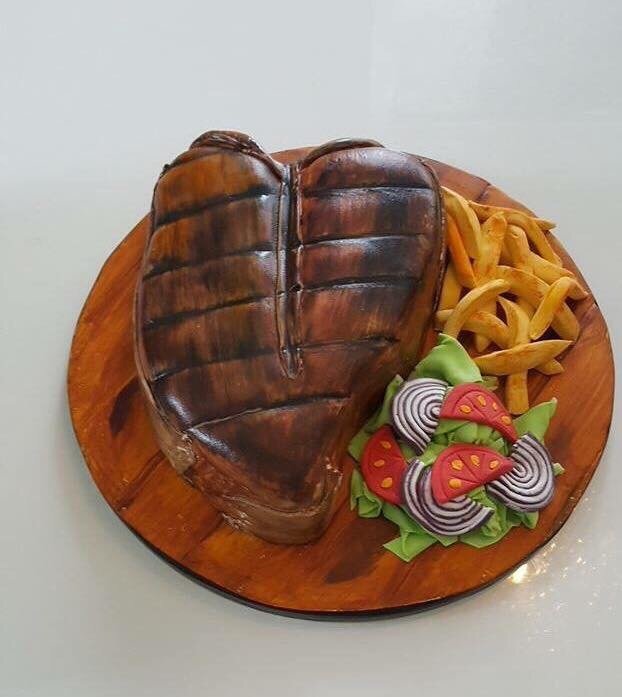 T-Bone Steak Cake by Amajik Cake Company